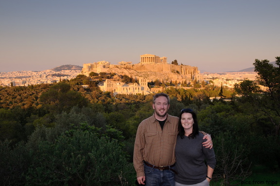 Christian & Meghan in front of the Acropolis
